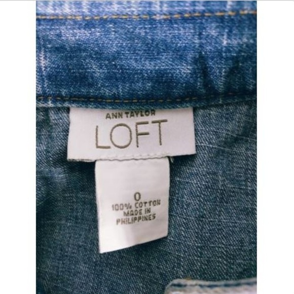 Ann Taylor LOFT Jean Jacket Women's Size 0 Blue - Picture 5 of 5